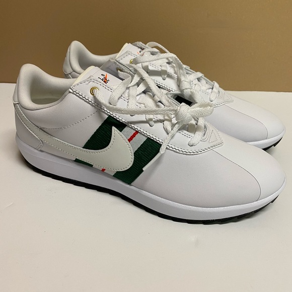 nike cortez green and white